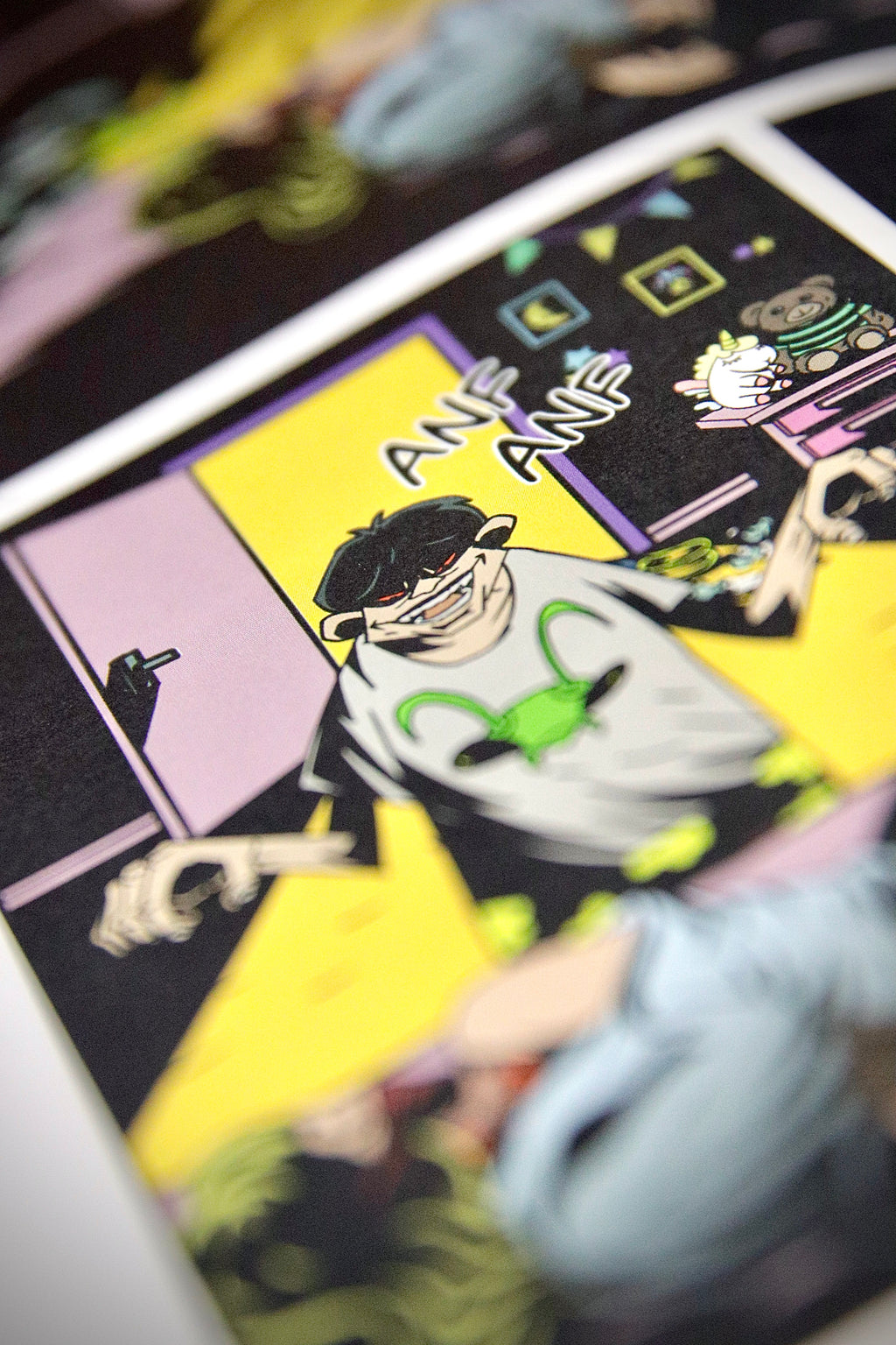 La Mantide – Dettaglio pagina interna del fumetto con Mantide